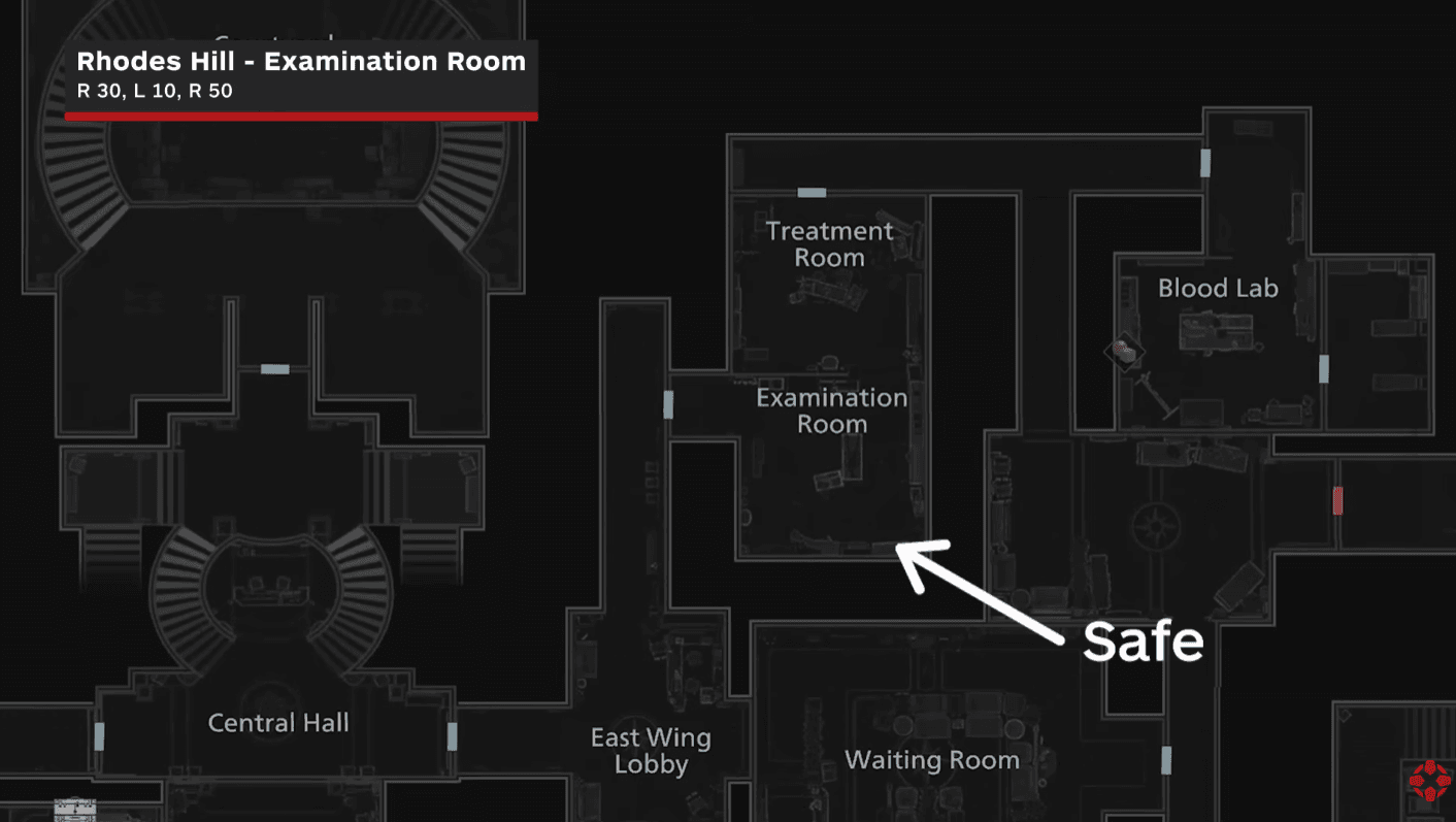caja fuerte resident evil requiem examination room codigo ubicacion re9