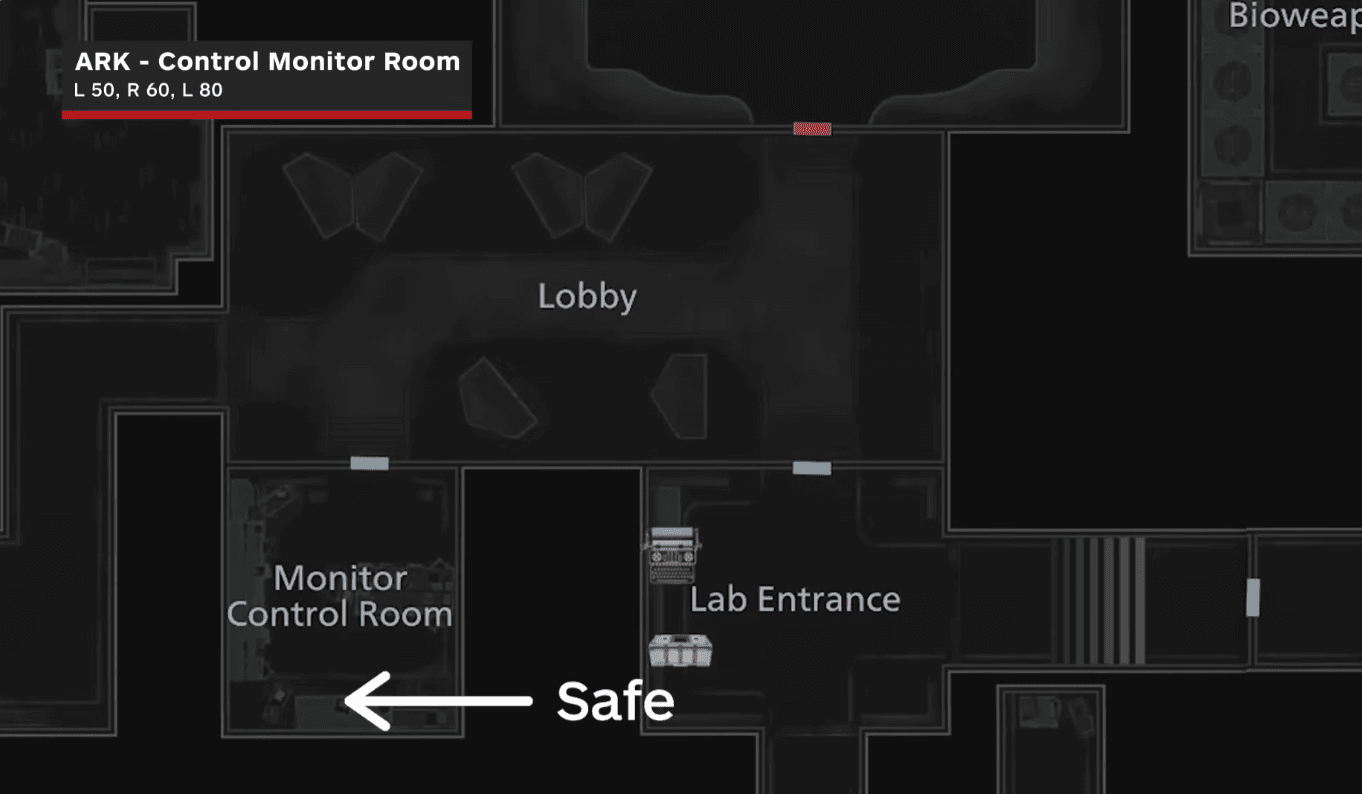 caja fuerte resident evil requiem monitor control room codigo ubicacion re9